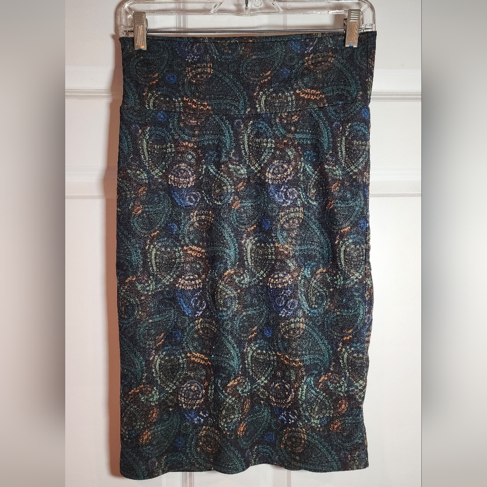 Lularoe Stretchy Colorful Paisley Pattern Pencil Skirt S